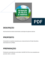 Automação Do Projeto de Rodovias