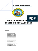 Plan de Trabajo Del Comite Sociales 2021 - 1