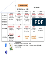 Horario de Clases Del 22 Al 26 de Mayo - 2023