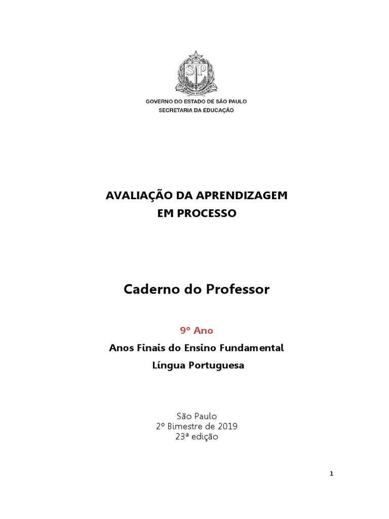 AAP - Recomendações Língua Portuguesa - 9º Ano Ensino Fundamental | PDF