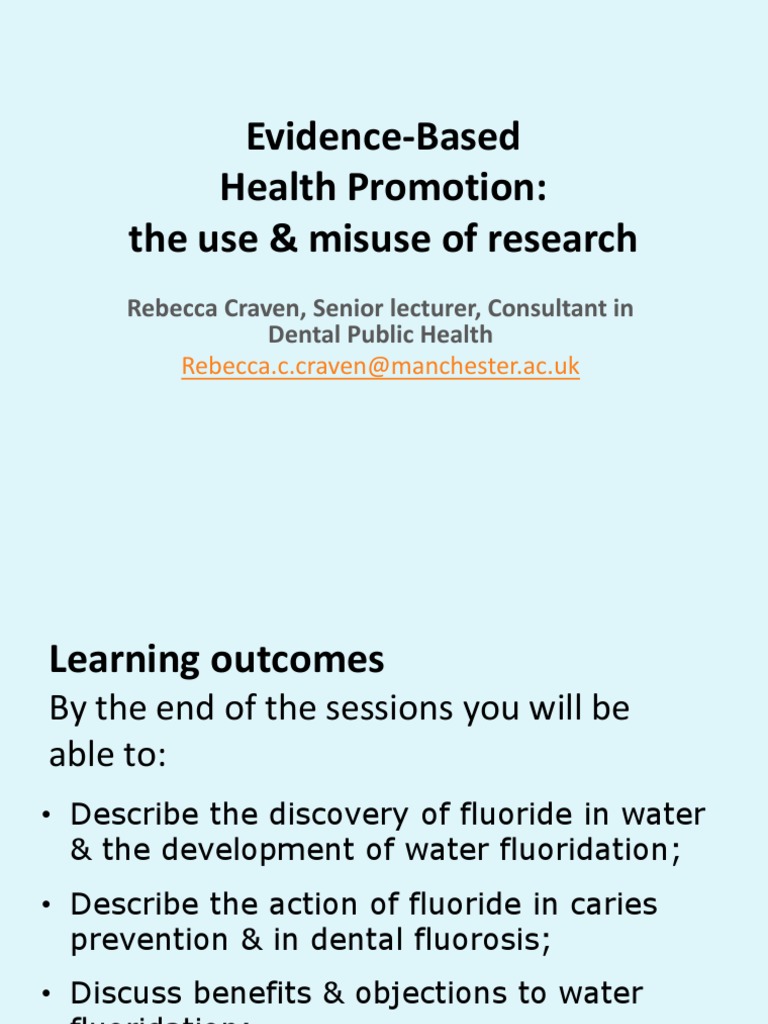 Lecture 13 EvidenceBased Dentistry PDF