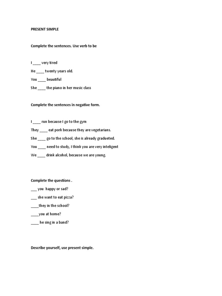 Present Simple | PDF
