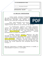 ATIVIDADE AVALIATIVA 3º, 4º e 5º ANO