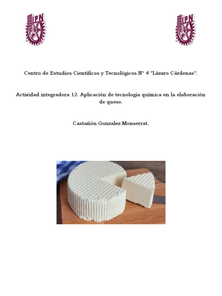 Castañon Gonzalez Monserrat Act Int12 PDF Leche Queso