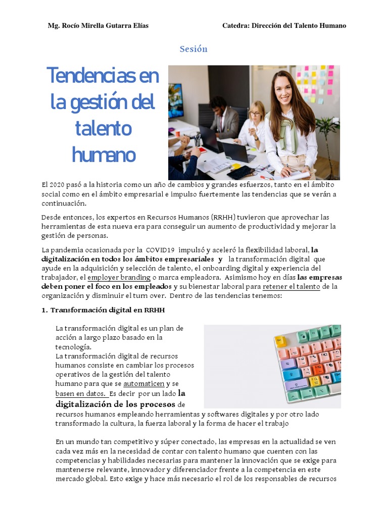 Tendencias en Gestión del Talento Humano | PDF | Gestión de recursos ...