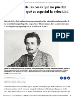 La Velocidad de Las Cosas Que No Pueden Pararse - ¿Por Qué Es Especial La Velocidad de La Luz