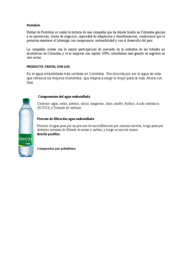 Agua Cristal, el agua de vida en Periódicos de Colombia 