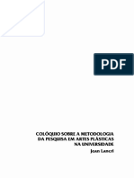 BRITES Blanca TESSLER Elida Org O Meio Como Ponto Zero Coloquio Sobre A Metodologia Da Pesquisa em Artes Plasticas Na Universidade