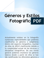 Géneros y Estilos Fotográficos