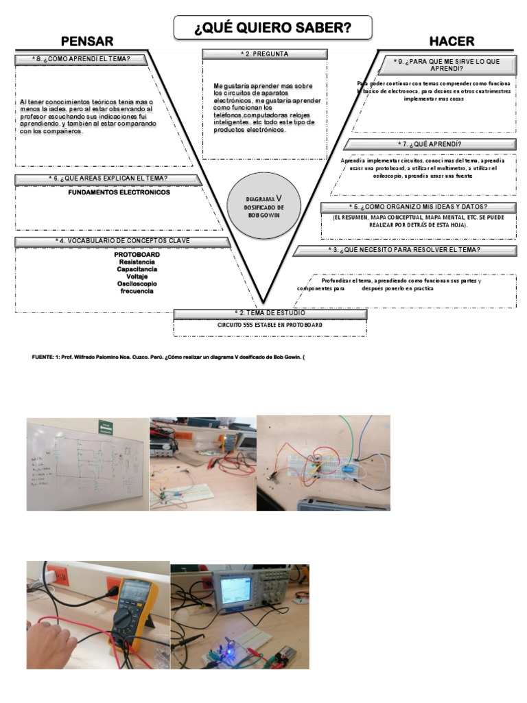 Diagrama V De Gowin Plantilla Alumnos Pdf Electricidad Ingenieria
