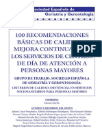 100 Recomendaciones SEGG CENTROS DE DIA