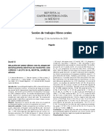 Sesión de Trabajos Libres Orales: Revista Gastroenterología México