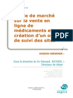 Etude de Marché Sur La Vente en Ligne de Médicaments Et Création D'un Outil de Suivi Des Sites