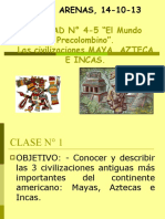 Clases U 4-5 El Mundo Precolombino... Mayas-Aztecas e Incas...