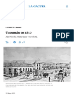 Tucumán en 1810 - LA GACETA Tucumán