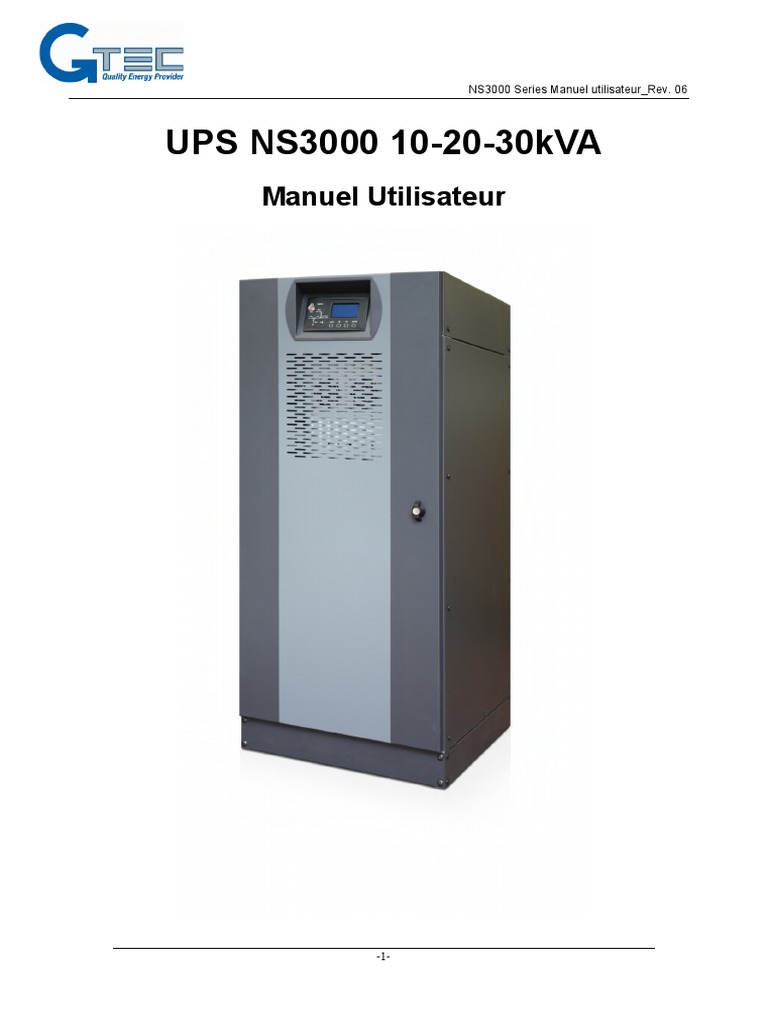 NS3000 10 30 Series Manuel Utilisateur - Rev. 06 2018 - Compressed ...