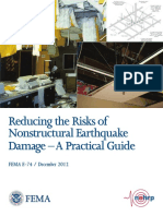 Fema Earthquakes Reducing the Risks of Nonstructural Earthquake Damage a Practical Guide Fema e 74
