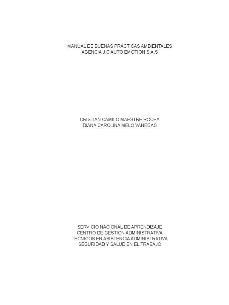 Manual de Buenas Prácticas Ambientales | PDF | Sustentabilidad | Reciclaje