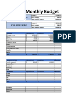 Personal Monthly Budget Excel Sheet by Ropafadzo Chimedza