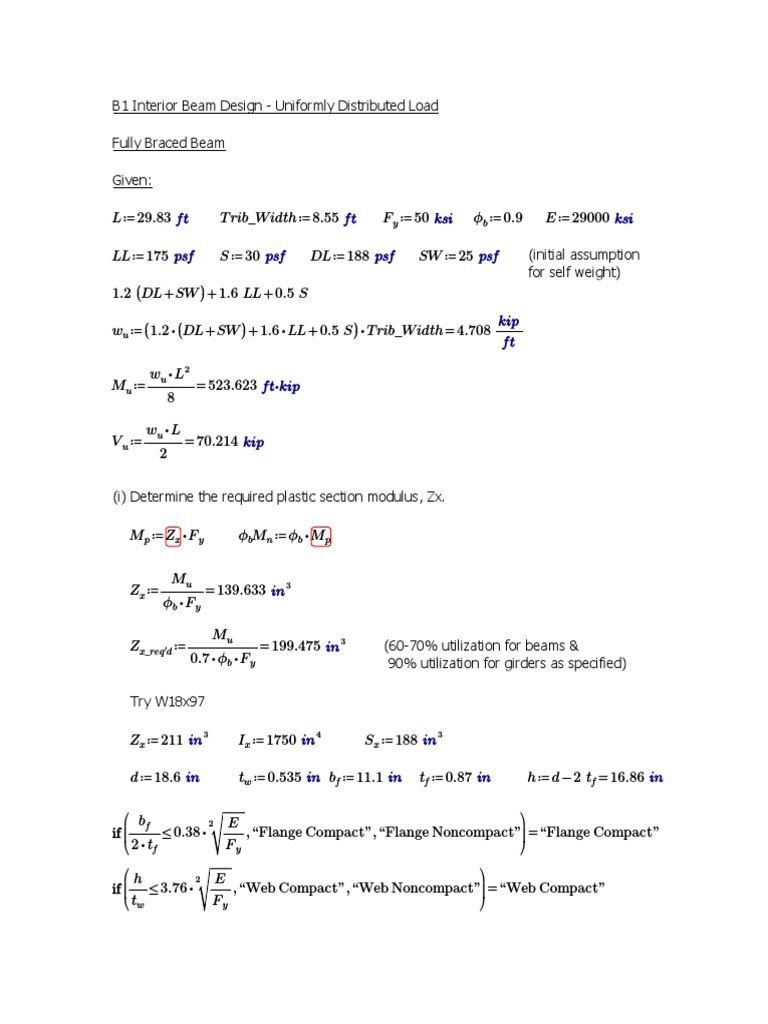 Steel Beam Design PDF