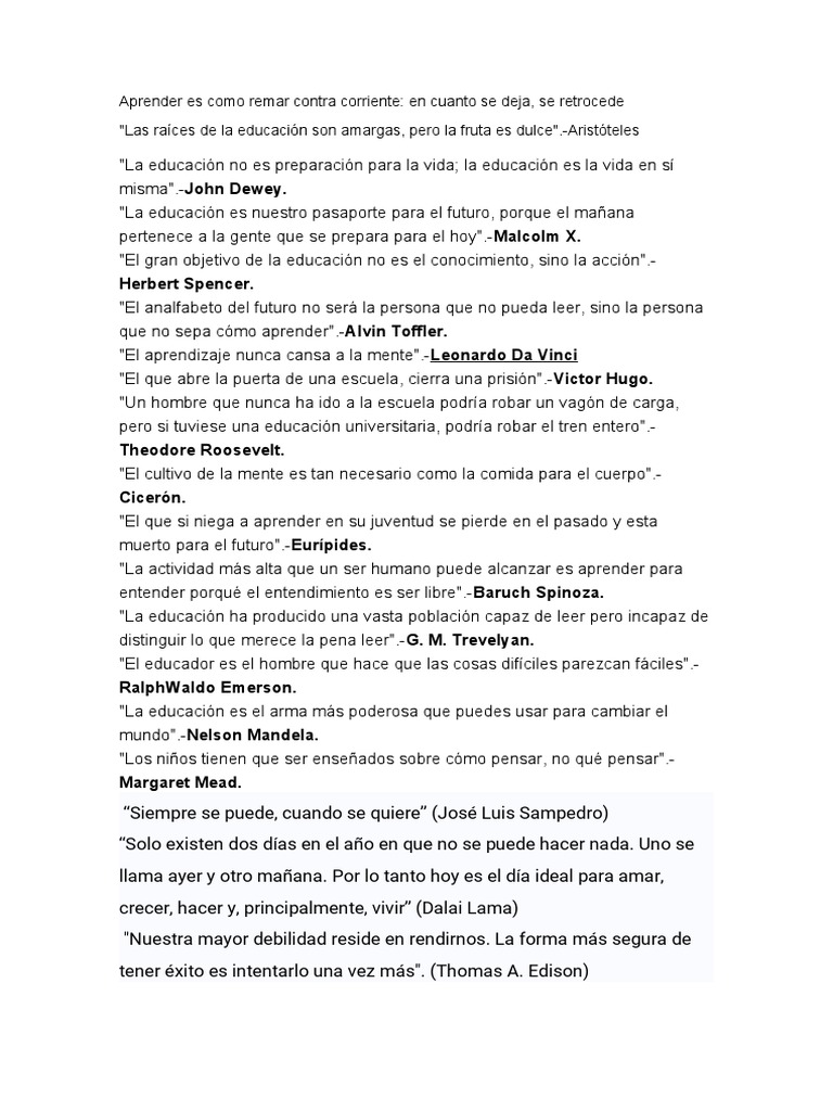 Aprender es como remar contra corriente PDF