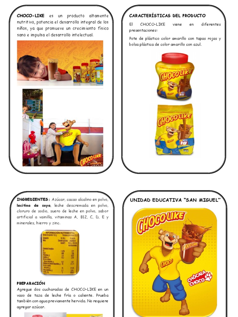 CHOCO-LIKE: Nutrición Infantil y Preparación | PDF | Cocina, comidas y ...
