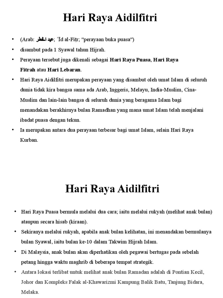 Hari Raya | PDF