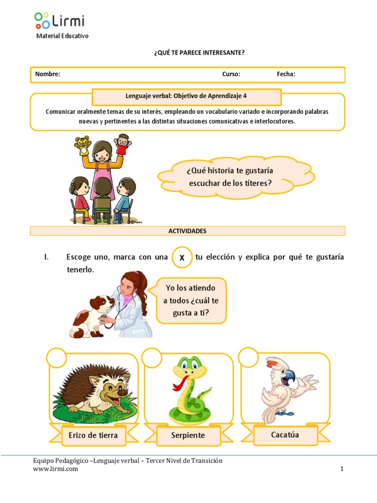 Transición Oa4 Lenguaje Verbal | PDF | Artes del Lenguaje y Comunicación