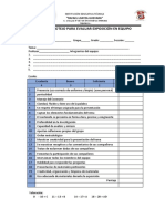 Lista de Cotejo Tercer Grado