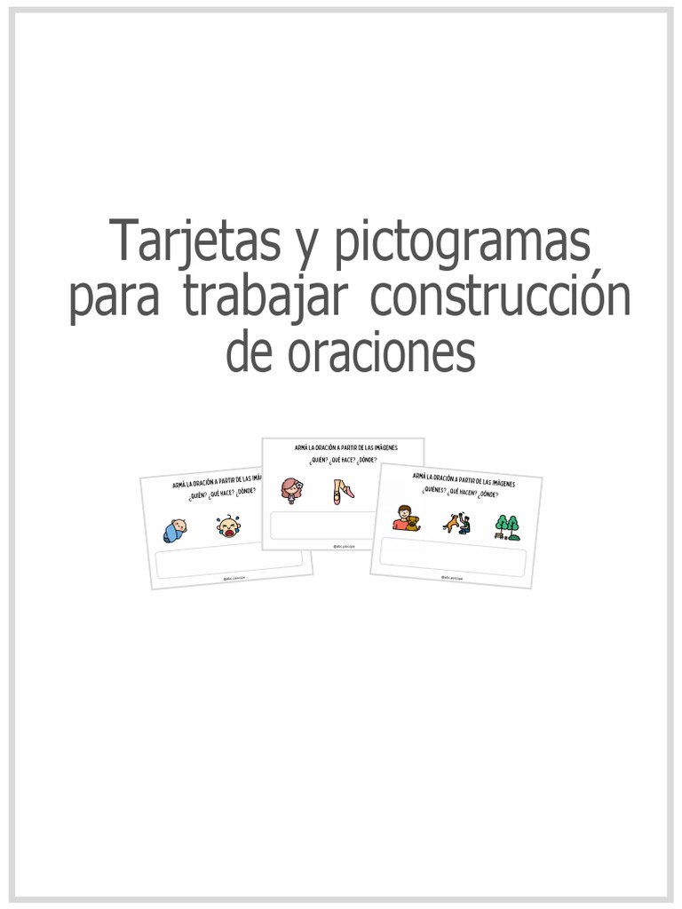 Oraciones Con Pictogramas | PDF