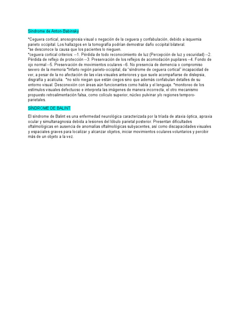 Síndrome de Anton PDF