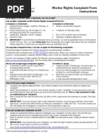 Worker Rights Complaint Form