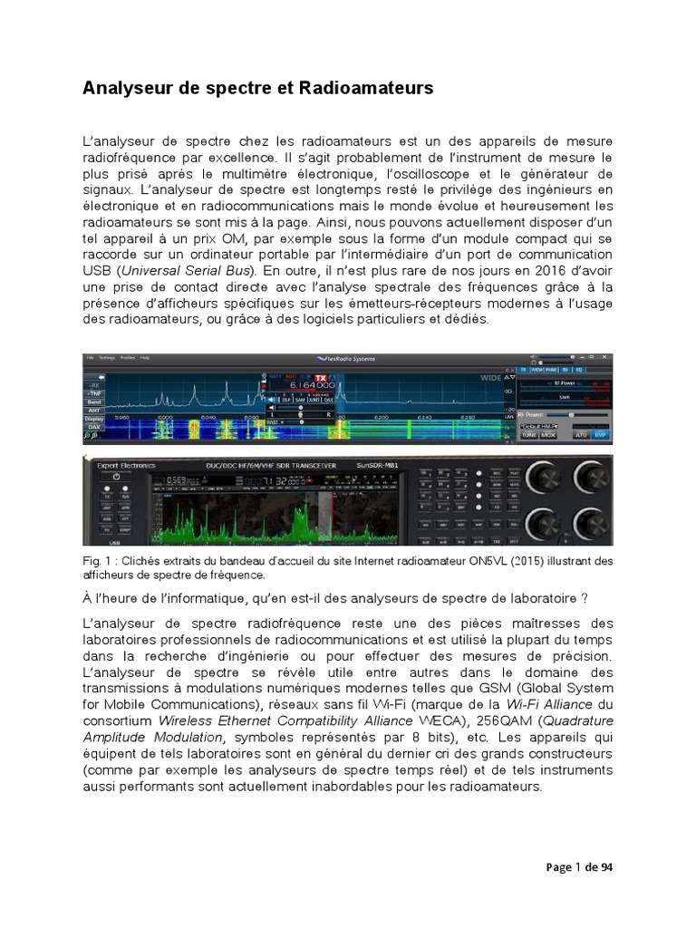 Analyseur de Spectre Article | PDF | Filtre (électronique) | Onde radio