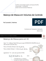 Balanço de Massa em VC