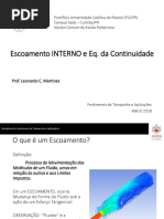Escoamento Interno e Equação Da Continuidade