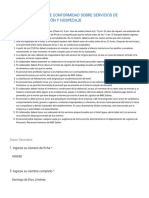 Registro de Conformidad Sobre Servicios de Alimentación y Hospedaje