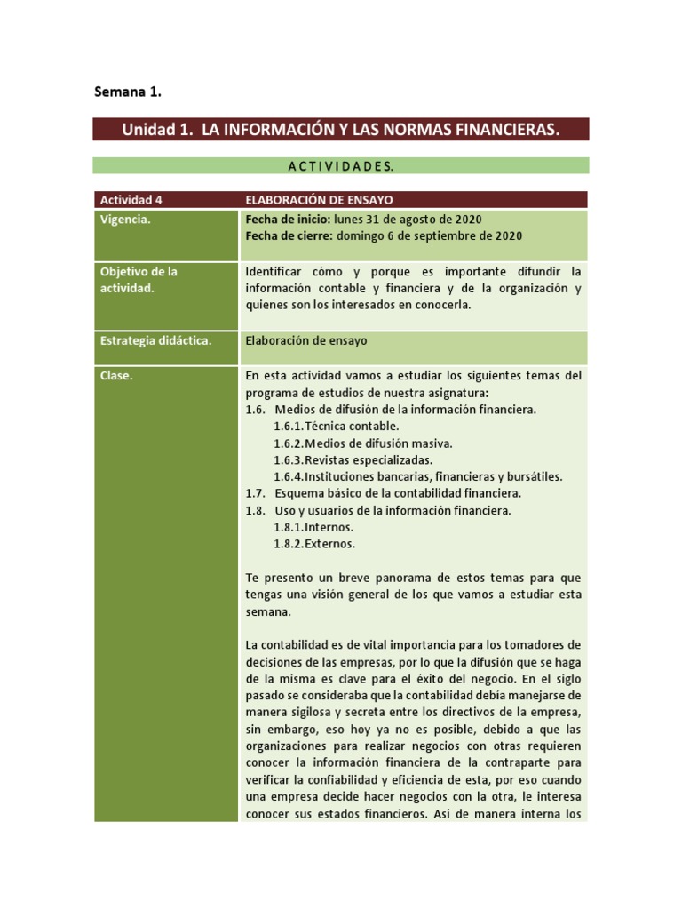 Importancia de la Información Financiera | PDF | Contabilidad | Contador