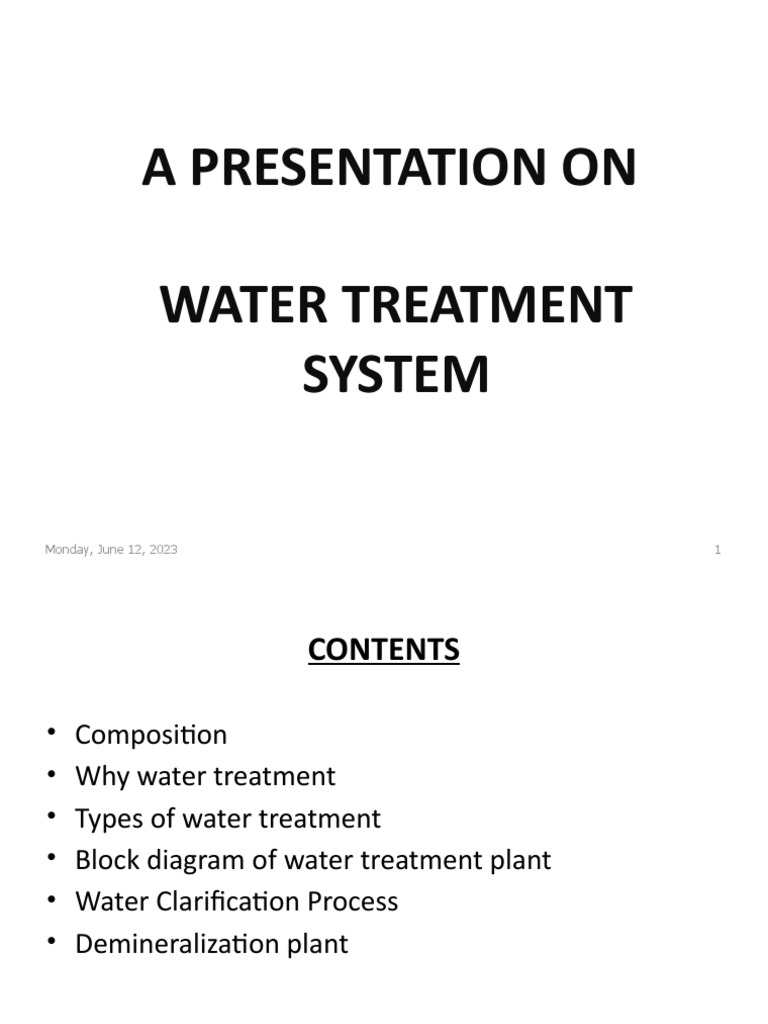 Chemistry WTP DM Water DDD PDF Water Purification Water