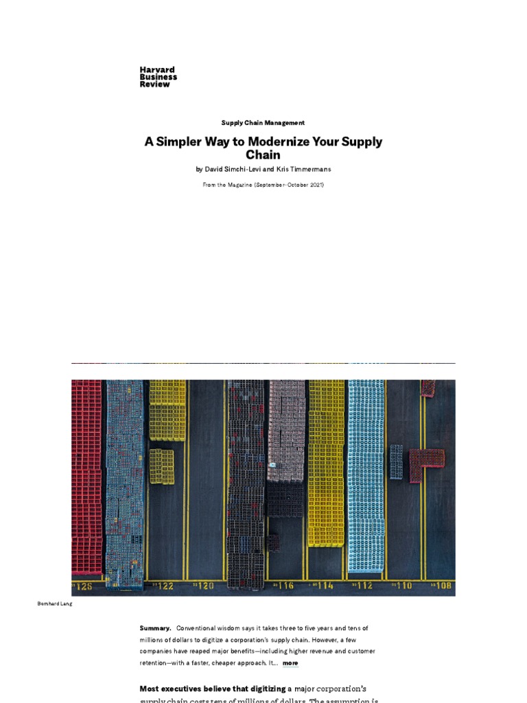 A Simpler Way To Modernize Your Supply Chain | PDF | Forecasting ...