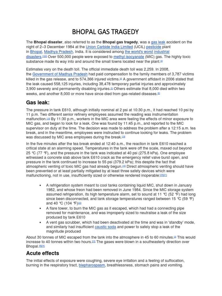 BHOPAL GAS TRAGEDY PDF