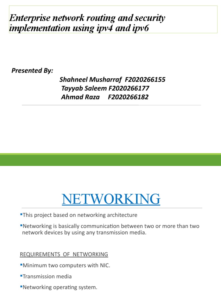 CN Lab Project Presentation | PDF | Routing | Computer Network