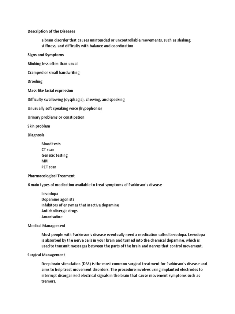 PARKINSONS | PDF