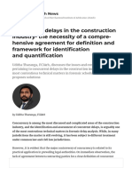Concurrent Delays in The Construction Industry - The Necessity of A Comprehensive Agreement For Definition and Framework For Identification and Quantification - CIArb UAE Branch News