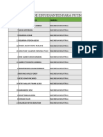 Nomina de Estudiantes para Integraciones Primer Semestre