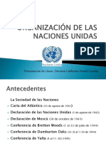 ORGANIZACIÓN DE LAS NACIONES UNIDAS (Diapositivas)