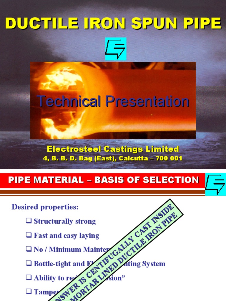 Ductile Iron Spun Pipe Overview | PDF