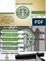 Strategy Formulation For Starbucks