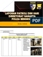 Laporan Patroli Dini Hari 6 Juni 2023