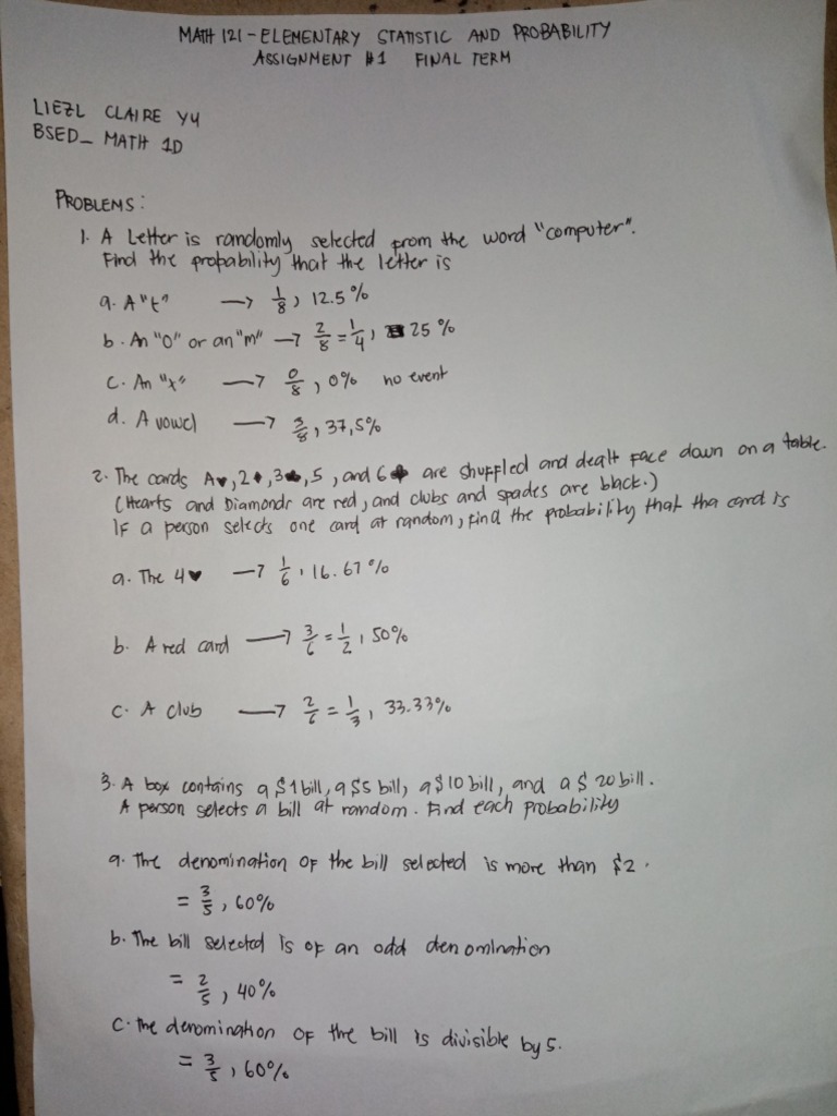 Elementary statistics and probability pdf
