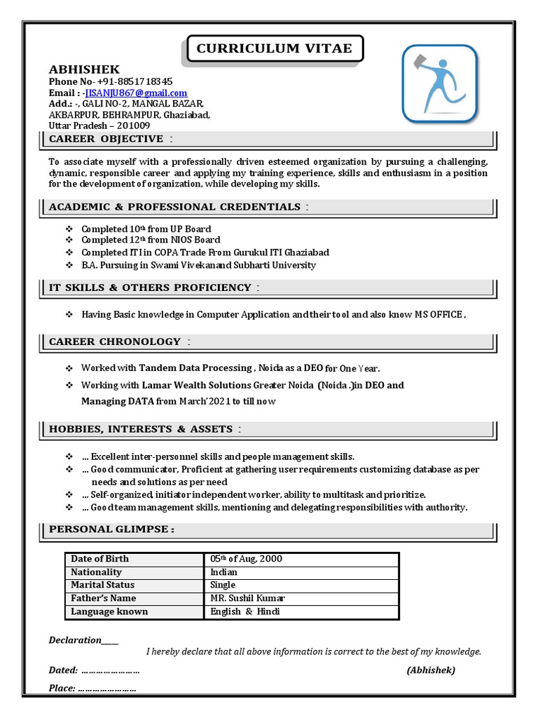Abhishek's Professional Profile | PDF | Career & Growth | Business